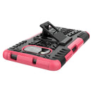 For Xiaomi Poco X3 Tire Texture Shockproof TPU+PC Protective Case with Holder(Pink)