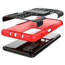 For Xiaomi Mi 10T / 10T Pro 5G Tire Texture Shockproof TPU+PC Protective Case with Holder(Red)