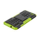 For LG K22 Tire Texture Shockproof TPU+PC Protective Case with Holder(Green)