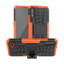 For LG K22 Tire Texture Shockproof TPU+PC Protective Case with Holder(Orange)