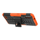 For LG K22 Tire Texture Shockproof TPU+PC Protective Case with Holder(Orange)