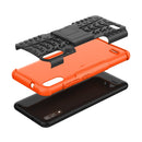 For LG K22 Tire Texture Shockproof TPU+PC Protective Case with Holder(Orange)