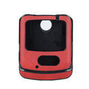 For Motorola Moto Razr 5G Two-color Cowhide Texture Top-grain Leather Shockproof Protective Case(Red)