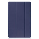 For Lenovo Tab M10 HD 2nd Gen TB-X306 Caster Pattern Horizontal Flip Tablet PC Protective Leather Case with Tri-fold Bracket & Sleep Function(Blue)