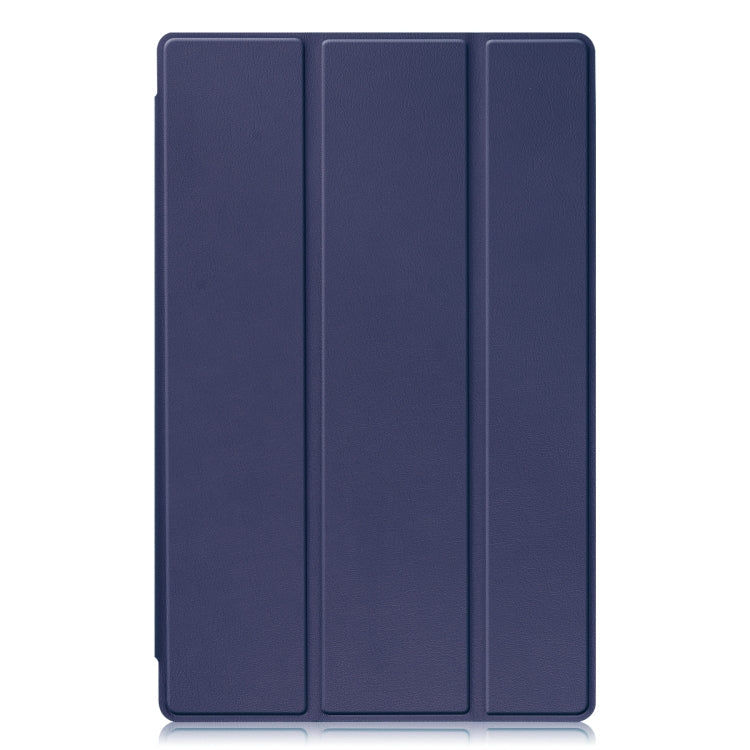 For Lenovo Tab M10 HD 2nd Gen TB-X306 Caster Pattern Horizontal Flip Tablet PC Protective Leather Case with Tri-fold Bracket & Sleep Function(Blue)