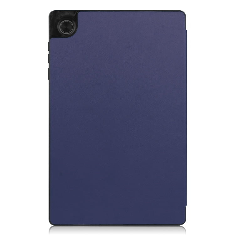 For Lenovo Tab M10 HD 2nd Gen TB-X306 Caster Pattern Horizontal Flip Tablet PC Protective Leather Case with Tri-fold Bracket & Sleep Function(Blue)