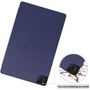 For Lenovo Tab M10 HD 2nd Gen TB-X306 Caster Pattern Horizontal Flip Tablet PC Protective Leather Case with Tri-fold Bracket & Sleep Function(Blue)