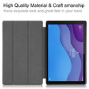For Lenovo Tab M10 HD 2nd Gen TB-X306 Caster Pattern Horizontal Flip Tablet PC Protective Leather Case with Tri-fold Bracket & Sleep Function(Blue)
