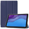For Lenovo Tab M10 HD 2nd Gen TB-X306 Caster Pattern Horizontal Flip Tablet PC Protective Leather Case with Tri-fold Bracket & Sleep Function(Blue)