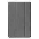 For Lenovo Tab M10 HD 2nd Gen TB-X306 Caster Pattern Horizontal Flip Tablet PC Protective Leather Case with Tri-fold Bracket & Sleep Function(Gray)