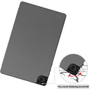 For Lenovo Tab M10 HD 2nd Gen TB-X306 Caster Pattern Horizontal Flip Tablet PC Protective Leather Case with Tri-fold Bracket & Sleep Function(Gray)