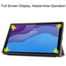 For Lenovo Tab M10 HD 2nd Gen TB-X306 Caster Pattern Horizontal Flip Tablet PC Protective Leather Case with Tri-fold Bracket & Sleep Function(Gray)