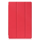 For Lenovo Tab M10 HD 2nd Gen TB-X306 Caster Pattern Horizontal Flip Tablet PC Protective Leather Case with Tri-fold Bracket & Sleep Function(Red)
