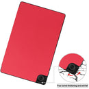For Lenovo Tab M10 HD 2nd Gen TB-X306 Caster Pattern Horizontal Flip Tablet PC Protective Leather Case with Tri-fold Bracket & Sleep Function(Red)