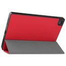 For Lenovo Tab M10 HD 2nd Gen TB-X306 Caster Pattern Horizontal Flip Tablet PC Protective Leather Case with Tri-fold Bracket & Sleep Function(Red)
