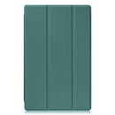 For Lenovo Tab M10 HD 2nd Gen TB-X306 Caster Pattern Horizontal Flip Tablet PC Protective Leather Case with Tri-fold Bracket & Sleep Function(Dark Green)