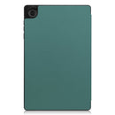 For Lenovo Tab M10 HD 2nd Gen TB-X306 Caster Pattern Horizontal Flip Tablet PC Protective Leather Case with Tri-fold Bracket & Sleep Function(Dark Green)