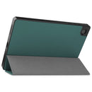 For Lenovo Tab M10 HD 2nd Gen TB-X306 Caster Pattern Horizontal Flip Tablet PC Protective Leather Case with Tri-fold Bracket & Sleep Function(Dark Green)