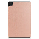 For Lenovo Tab M10 HD 2nd Gen TB-X306 Caster Pattern Horizontal Flip Tablet PC Protective Leather Case with Tri-fold Bracket & Sleep Function(Rose Gold)
