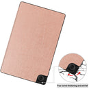 For Lenovo Tab M10 HD 2nd Gen TB-X306 Caster Pattern Horizontal Flip Tablet PC Protective Leather Case with Tri-fold Bracket & Sleep Function(Rose Gold)
