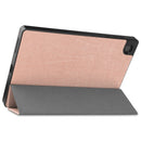 For Lenovo Tab M10 HD 2nd Gen TB-X306 Caster Pattern Horizontal Flip Tablet PC Protective Leather Case with Tri-fold Bracket & Sleep Function(Rose Gold)