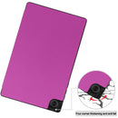 For Lenovo Tab M10 HD 2nd Gen TB-X306 Caster Pattern Horizontal Flip Tablet PC Protective Leather Case with Tri-fold Bracket & Sleep Function(Purple)