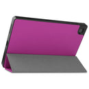 For Lenovo Tab M10 HD 2nd Gen TB-X306 Caster Pattern Horizontal Flip Tablet PC Protective Leather Case with Tri-fold Bracket & Sleep Function(Purple)