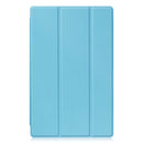 For Lenovo Tab M10 HD 2nd Gen TB-X306 Caster Pattern Horizontal Flip Tablet PC Protective Leather Case with Tri-fold Bracket & Sleep Function(Sky Blue)
