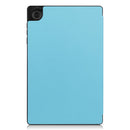 For Lenovo Tab M10 HD 2nd Gen TB-X306 Caster Pattern Horizontal Flip Tablet PC Protective Leather Case with Tri-fold Bracket & Sleep Function(Sky Blue)
