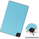 For Lenovo Tab M10 HD 2nd Gen TB-X306 Caster Pattern Horizontal Flip Tablet PC Protective Leather Case with Tri-fold Bracket & Sleep Function(Sky Blue)
