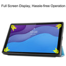 For Lenovo Tab M10 HD 2nd Gen TB-X306 Caster Pattern Horizontal Flip Tablet PC Protective Leather Case with Tri-fold Bracket & Sleep Function(Sky Blue)