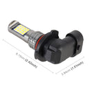 9005 2 PCS DC12-24V / 8.6W Car Double Colors Fog Lights with 24LEDs SMD-3030 & Constant Current, Bag Packaging(White Light + Lime Light)