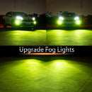 H11 / H8 2 PCS DC12-24V / 8.6W Car Double Colors Fog Lights with 24LEDs SMD-3030 & Constant Current, Bag Packaging(White Light + Lime Light)