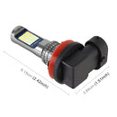 H11 / H8 2 PCS DC12-24V / 8.6W Car Double Colors Fog Lights with 24LEDs SMD-3030 & Constant Current, Bag Packaging(White Light + Ice Blue Light)