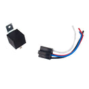 5 Pairs 12V Car Relay with Plum-shaped Waterproof Flame-retardant Socket