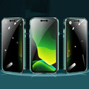 Four-corner Shockproof Anti-peeping Magnetic Metal Frame Double-sided Tempered Glass Case For iPhone 12 Pro Max(Black)