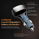 ROCK C301 60W Smart Digital Display Three Ports Car Charger(Black)