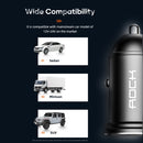 ROCK H11 4.8A 24W Mini Dual USB Car Charger(Black)