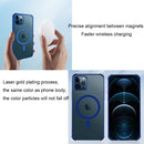 For iPhone 12 mini Straight Side Laser Plating Full Coverage Clear TPU Shockproof Magsafe Case (Graphite Black)