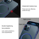 For iPhone 12 mini Straight Side Laser Plating Full Coverage Clear TPU Shockproof Magsafe Case (Graphite Black)