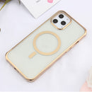Straight Side Laser Plating TPU Magsafe Case For iPhone 12 Pro(Gold)