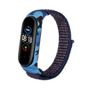 For Xiaomi Mi Band 6 / 5 / 4 / 3 Nylon Loop Camouflage Integrated Watch Band(Indigo Blue)