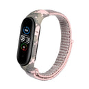 For Xiaomi Mi Band 6 / 5 / 4 / 3 Nylon Loop Camouflage Integrated Watch Band(Pink)