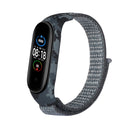 For Xiaomi Mi Band 6 / 5 / 4 / 3 Nylon Loop Camouflage Integrated Watch Band(Grey)