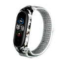 For Xiaomi Mi Band 6 / 5 / 4 / 3 Nylon Loop Camouflage Integrated Watch Band(Seashell)