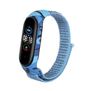 For Xiaomi Mi Band 6 / 5 / 4 / 3 Nylon Loop Camouflage Integrated Watch Band(Cape Blue)
