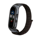 For Xiaomi Mi Band 6 / 5 / 4 / 3 Nylon Loop Camouflage Integrated Watch Band(Black)