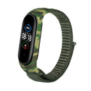 For Xiaomi Mi Band 6 / 5 / 4 / 3 Nylon Loop Camouflage Integrated Watch Band(Army Green)