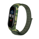 For Xiaomi Mi Band 6 / 5 / 4 / 3 Nylon Loop Camouflage Integrated Watch Band(Army Green)