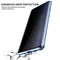 For Samsung Galaxy S20 Ultra Four-corner Shockproof Anti-peeping Magnetic Metal Frame Double-sided Tempered Glass Case(Blue)
